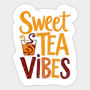 This retro-style sweet tea design is perfect for southern girls tea drinkers Sticker